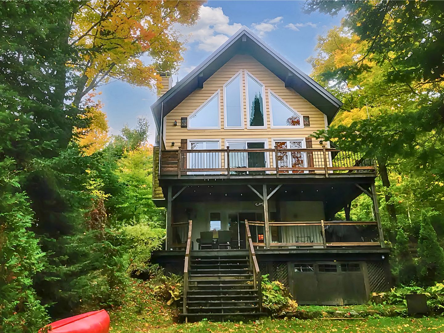 Chalets à louer près d'une montagne de ski à Lanaudière 